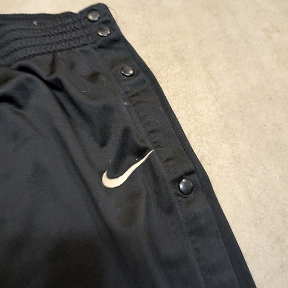 VTG 90s Nike Breakaway Pants Mens XL Black Flaws Snap Down Leg - Picture 5 of 7